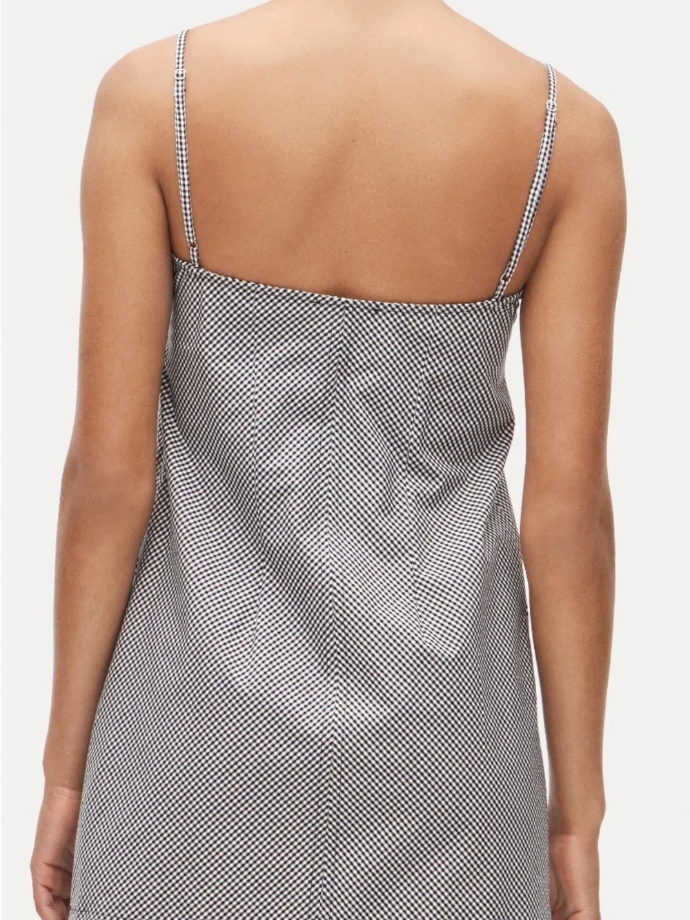 J. Crew Black and White Gingham Dress with